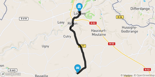 Itinéraire vers Longwy