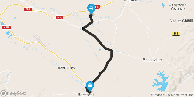 Itinéraire vers Baccarat