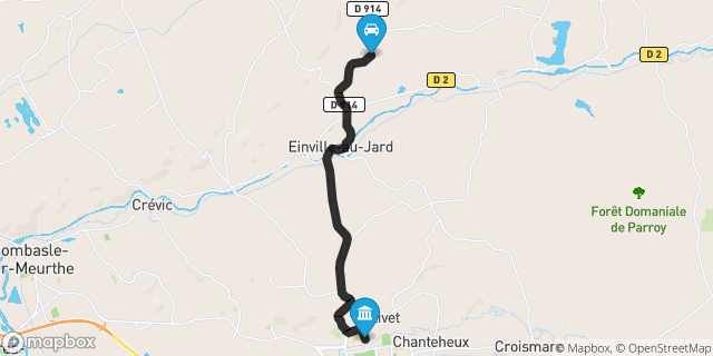 Itinéraire vers Lunéville