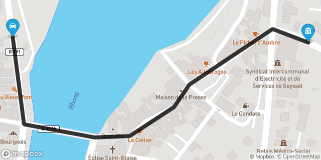 Itinéraire vers Seyssel