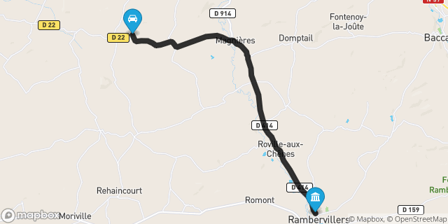 Itinéraire vers Rambervillers