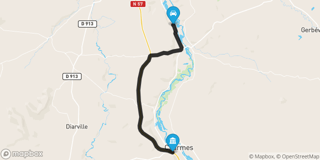 Itinéraire vers Charmes