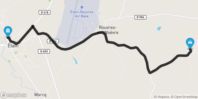 Itinéraire vers Étain
