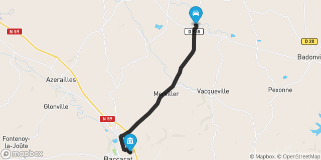Itinéraire vers Baccarat
