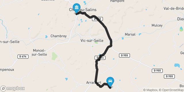 Itinéraire vers Château-Salins