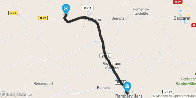 Itinéraire vers Rambervillers