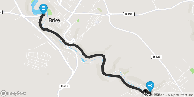 Itinéraire vers Briey