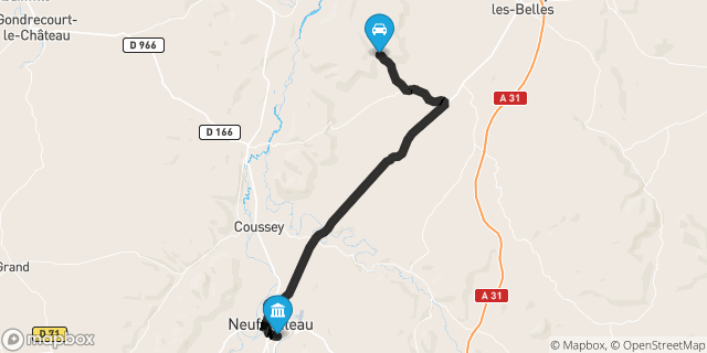 Itinéraire vers Neufchâteau