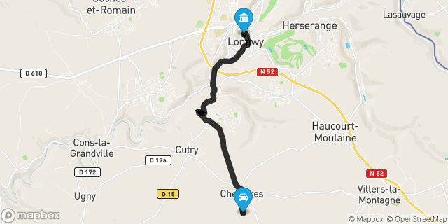 Itinéraire vers Longwy
