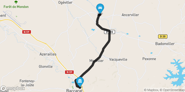Itinéraire vers Baccarat
