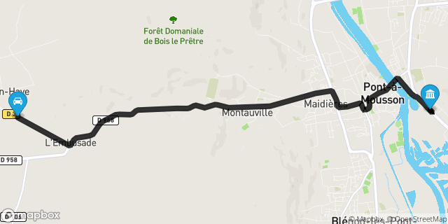 Itinéraire vers Pont-à-Mousson