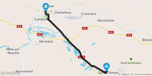 Itinéraire vers Lunéville