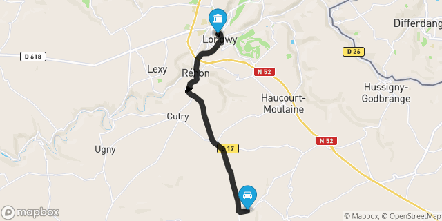 Itinéraire vers Longwy