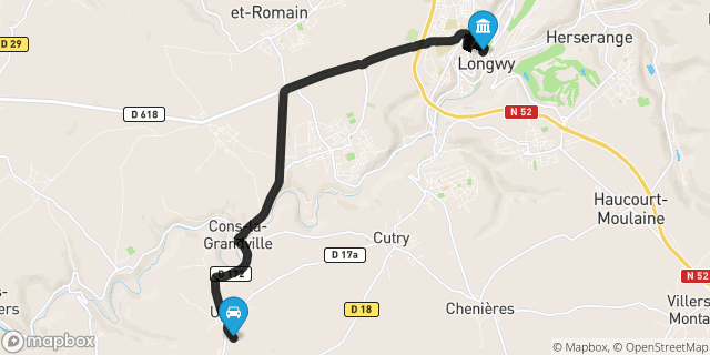 Itinéraire vers Longwy