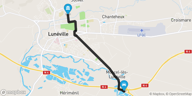 Itinéraire vers Lunéville