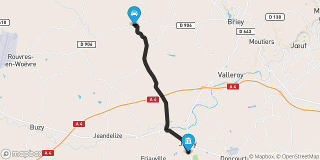 Itinéraire vers Jarny