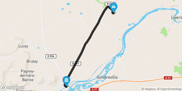 Itinéraire vers Toul