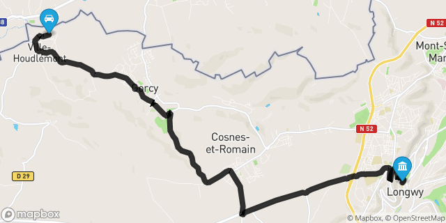 Itinéraire vers Longwy