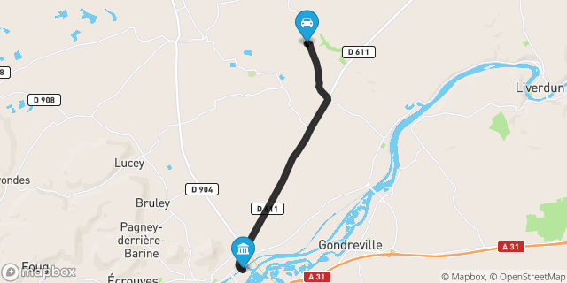 Itinéraire vers Toul