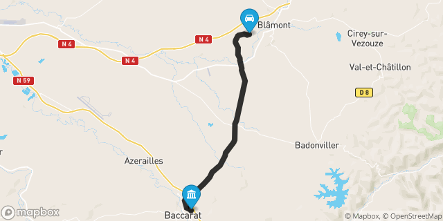 Itinéraire vers Baccarat