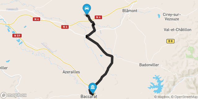 Itinéraire vers Baccarat