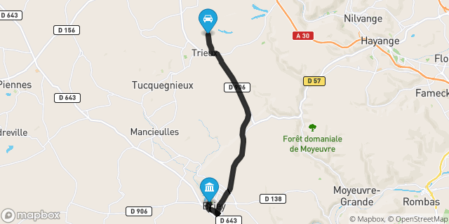 Itinéraire vers Briey