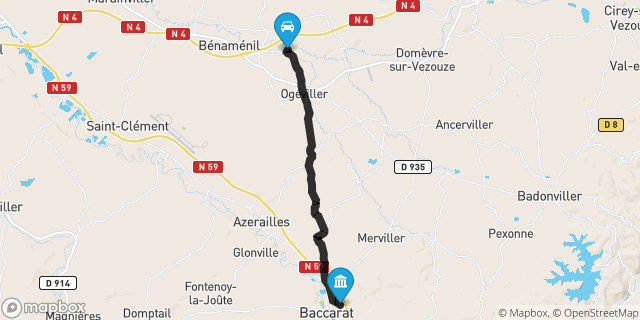 Itinéraire vers Baccarat