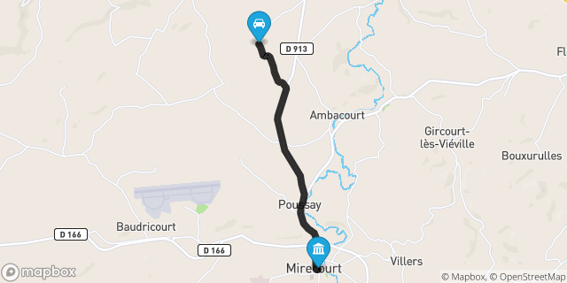 Itinéraire vers Mirecourt