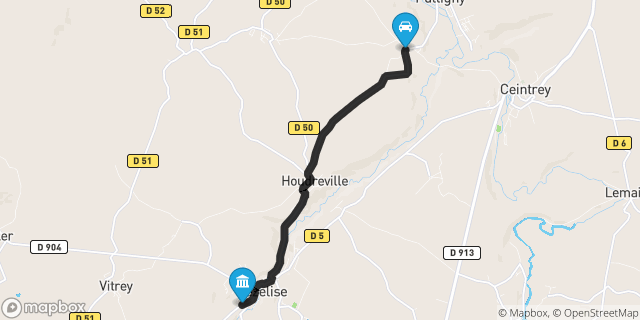 Itinéraire vers Vézelise