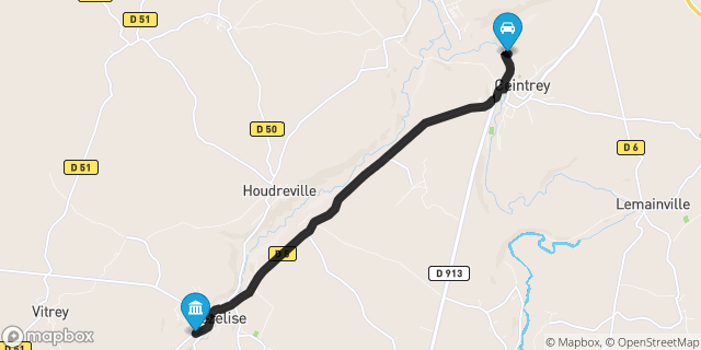 Itinéraire vers Vézelise