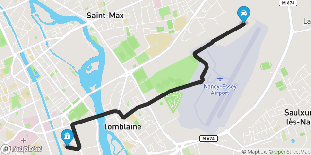 Itinéraire vers Nancy