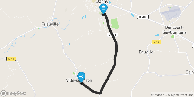 Itinéraire vers Jarny