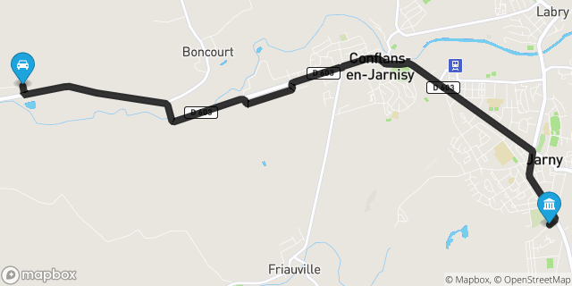 Itinéraire vers Jarny