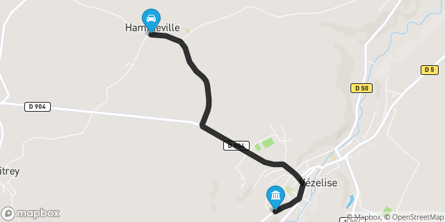 Itinéraire vers Vézelise