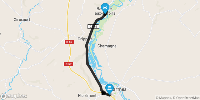 Itinéraire vers Charmes