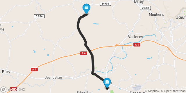 Itinéraire vers Jarny