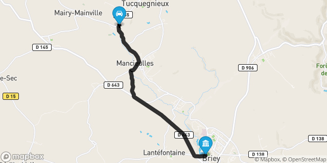 Itinéraire vers Briey