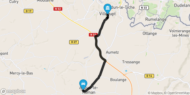 Itinéraire vers Villerupt