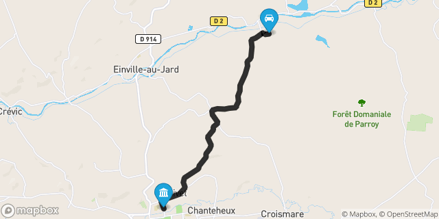Itinéraire vers Lunéville