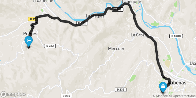 Itinéraire vers Aubenas