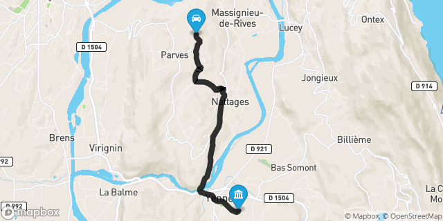 Itinéraire vers Yenne