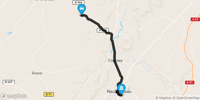 Itinéraire vers Neufchâteau