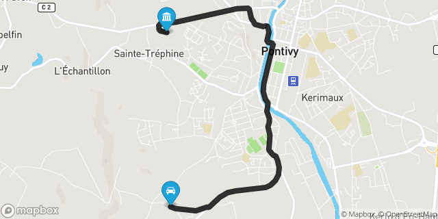Itinéraire vers Pontivy