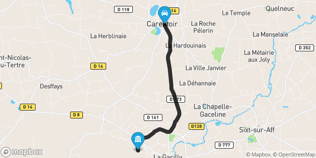 Itinéraire vers La Gacilly
