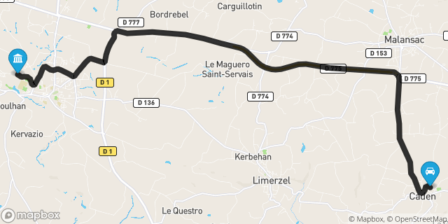 Itinéraire vers Questembert