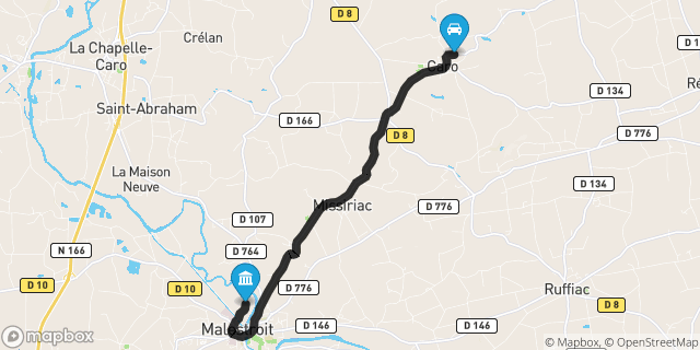 Itinéraire vers Malestroit