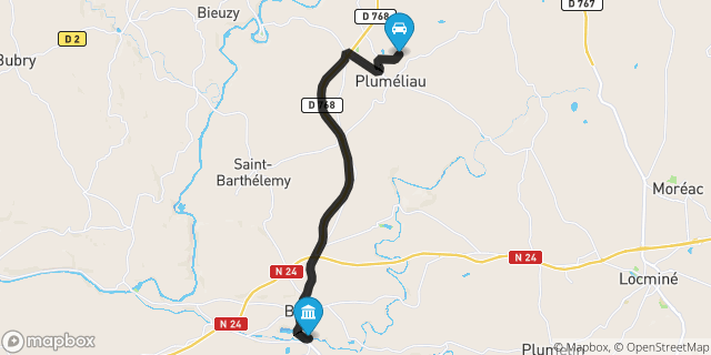Itinéraire vers Baud