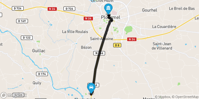 Itinéraire vers Ploërmel