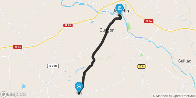 Itinéraire vers Josselin