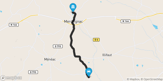 Itinéraire vers Merdrignac
